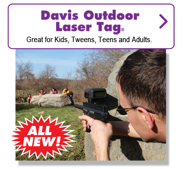 Davis Outdoor Laser Tag. Great for kids, tweens, teens and adults.
